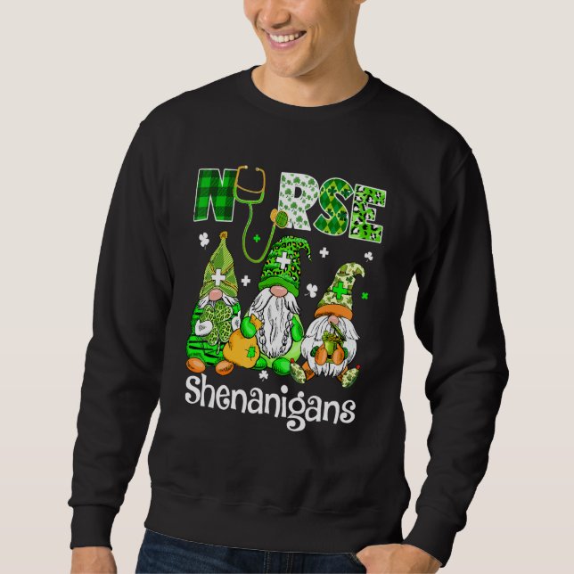 Sudadera Gnomes irlandeses Shenanigans Stethoscope Enfermer (Anverso)