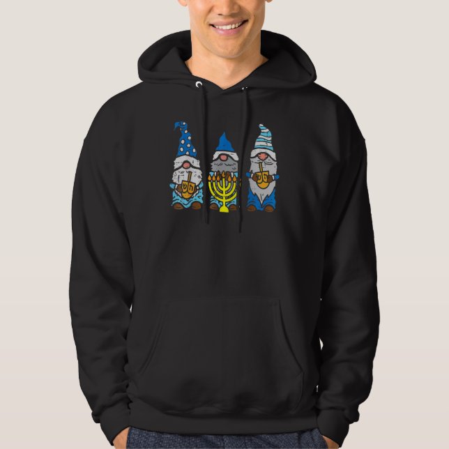 Sudadera Gnomes judíos Menorah Hanukkah Pajamas Chanukah PJ (Anverso)