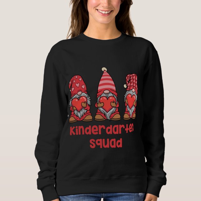 Sudadera Gnomes Kindergarten Valentine Gift Teacher (Anverso)