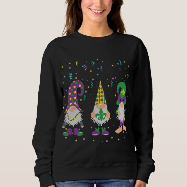 Sudadera Gnomes Mardi Gras Funny Gnome (Anverso)