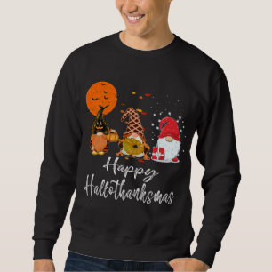 Sudadera Gnomes Navidades Felices Hallothanksmas Día de Acc