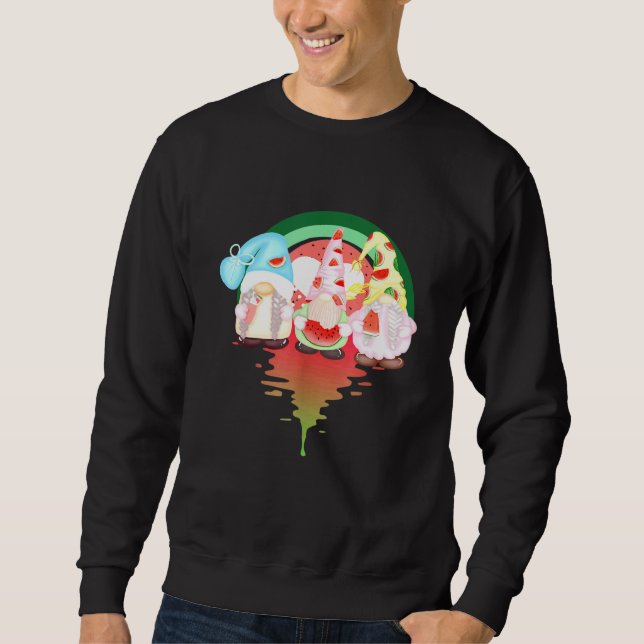 Sudadera Gnomes Watermelon Vaporwave Sunset (Anverso)