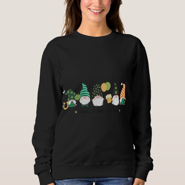 Sudadera Gnomes with Happy St. Patrick's Day (Anverso)