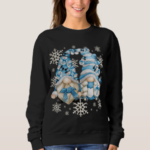 Sudadera Gnomías divertidas de Snowman con copos de nieve -