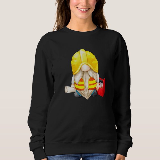 Sudadera Gnomie De Trabajador De Construcción Para El Const (Anverso)