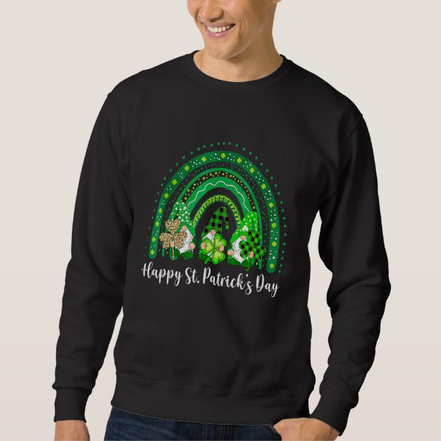 Sudadera Gnomies Squad feliz Día de San Patricio (Anverso)