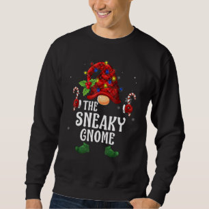 Sudadera Gnomito Astuto Cuadros de Búfalo Familia Combinada