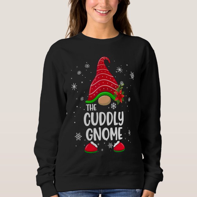 Sudadera Gnomo Acogedor de Cuadros de Búfalo Familia Combin (Anverso)