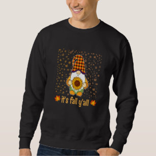 Sudadera Gnomo Adorable Sosteniendo Girasol Otoño Es Otoño 