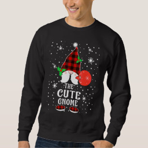 Sudadera Gnomo Bonito Cuadrillé Búfalo Familia Combinada Na