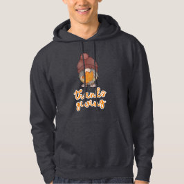 Sudadera Gnomo de Acción de Gracias lindo con hoja de otoño