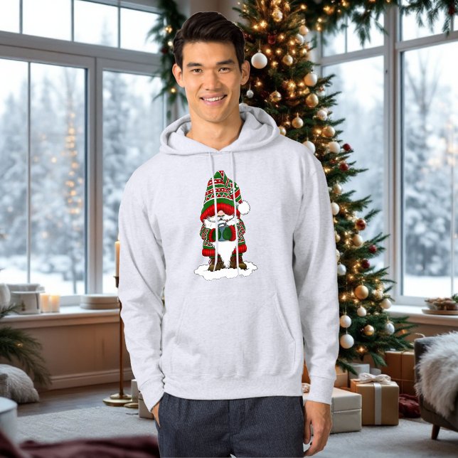 Sudadera Gnomo de Navidad Acogedor Rojo Verde Invierno Lind (Subido por el creador)