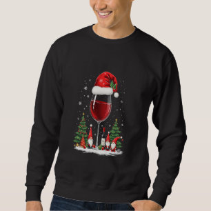 Sudadera gnomo de vaso de vino de Navidad