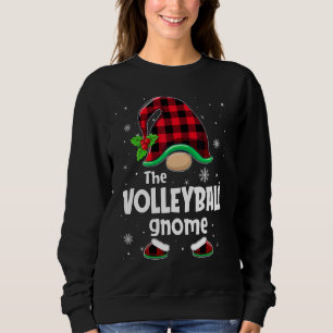 Sudadera Gnomo de voleibol de cuadros de Buffalo Navidad a