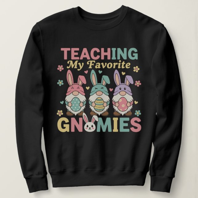 Sudadera Gnomo maestro divertido enseñando a mis gnomitos f (Anverso del diseño)