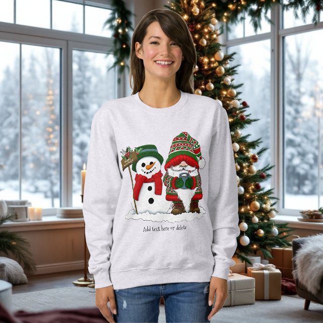 Sudadera Gnomo Navideño Acogedor Muñeco de Nieve Fiesta de  (Subido por el creador)