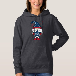 Sudadera Gnomo Patriótico USA Estrella Vector Diseño de Cam