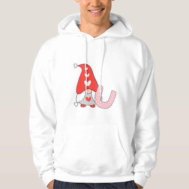 Sudadera Gnomo romántico con herradura de la suerte (Anverso)