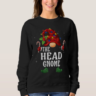 Sudadera Gnomos Bufanda de cuadros a juego familia Navidad