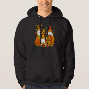 Sudadera Gnomos de Estampado de Calabaza de Leopardo Cuadro
