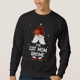 Sudadera Gnomos de Mamá de Gato Cuadros Búfalo Familia Comb