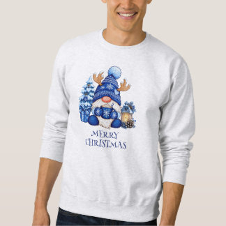 Sudadera Gnomos de Navidad Azules Acogedores para Hombres c