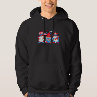 Sudadera Gnomos del 4 de julio Patriótico Bandera Americana