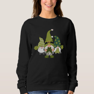 Sudadera Gnomos del Día de San Patricio Gnomos Tie Dye Tré