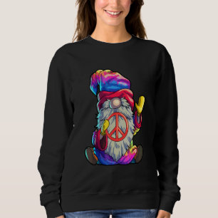 Sudadera Gnomos Hippies Hombres Mujeres Tie Dye Gráfico Paz