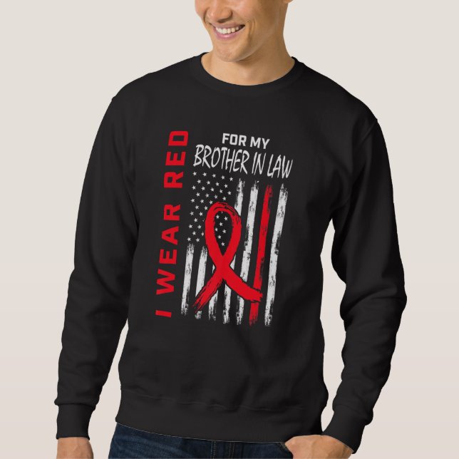 Sudadera Go Red Brother In Law Heart Disease Awareness Amer (Anverso)