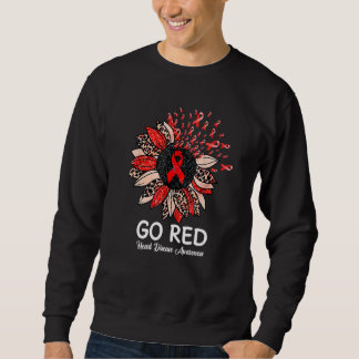 Sudadera Go Red Heart Disease Awareness Mes Ribbon Sunflo
