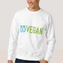 go vegan Mens white
