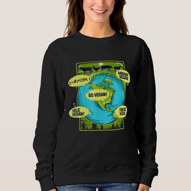 Sudadera Go Vegan Worldwide (Anverso)