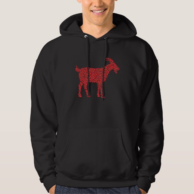 Sudadera Goat Animal  Heart Shape Goat Valentine Day (Anverso)