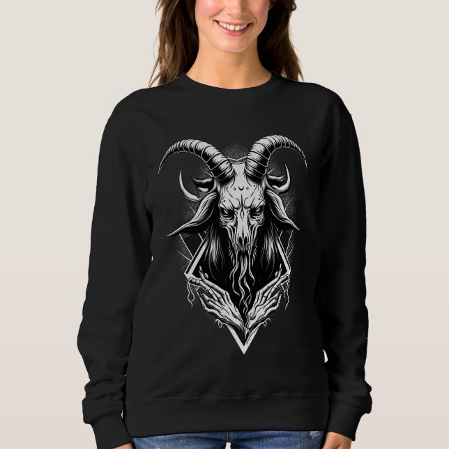 Sudadera Goat Baphomet  Occult Gothic Demon (Anverso)