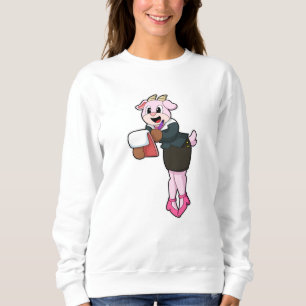 Sudadera Goat como secretario con tacones altos