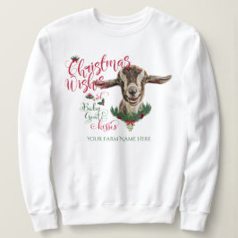 Sudadera GOAT |Navidades Desean Besos De Cabra Bebé Toggenb