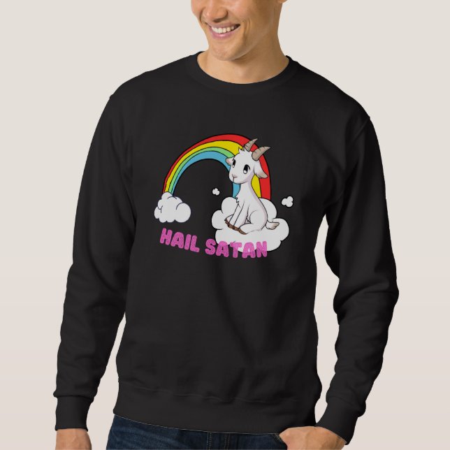 Sudadera Goat Satanic Occult Goat Retro (Anverso)