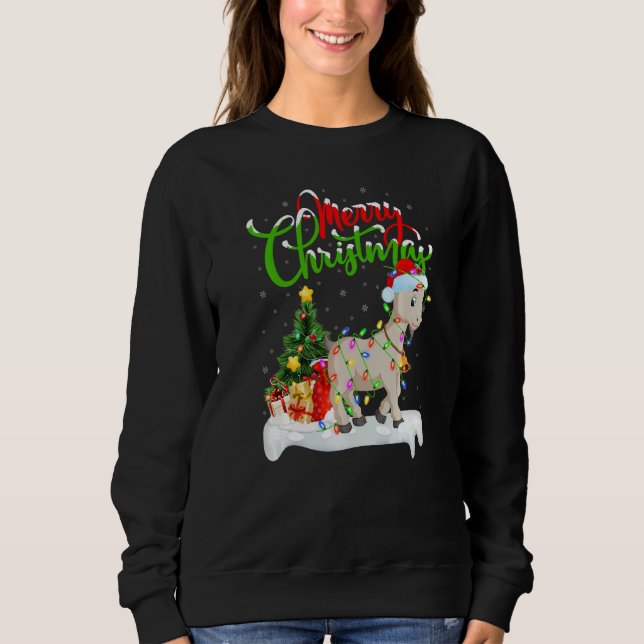 Sudadera Goat  Xmas Decorations Santa Goat Christmas (Anverso)