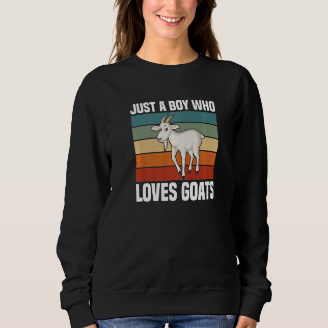 Sudadera Goats Kids Just A Boy Who Loves Goats   (Anverso)