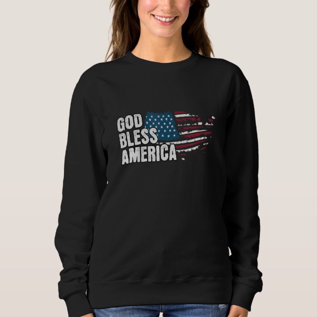Sudadera God Bless America - 4th Of July Independence Day (Anverso)