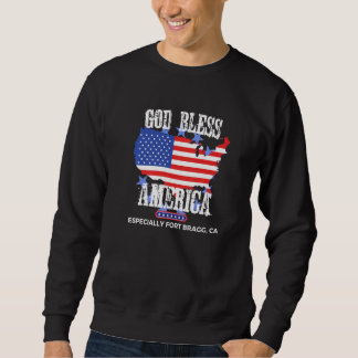 Sudadera God Bless America Especially Fort Bragg CA US Stat