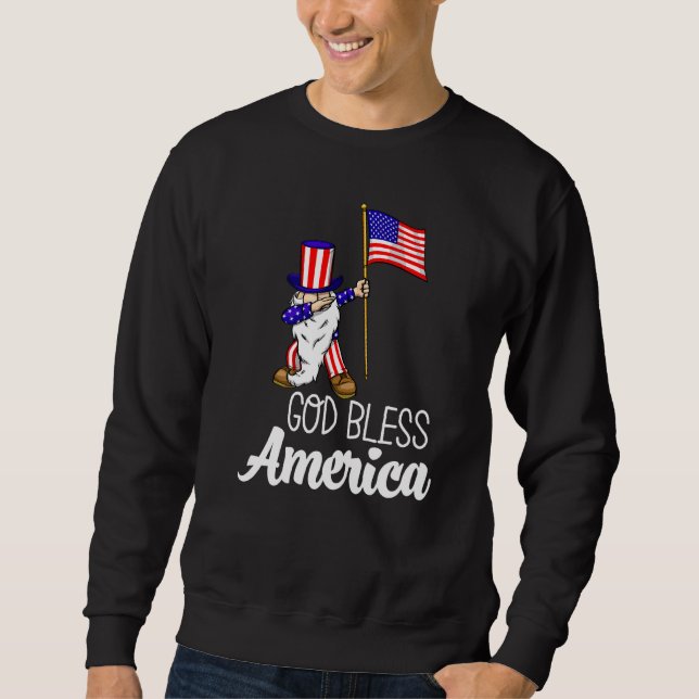 Sudadera God Bless America  Women America Flag Love (Anverso)