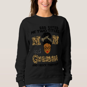Sudadera God Ed Me Dos Títulos Mom Y Gramma Black Chica Leo