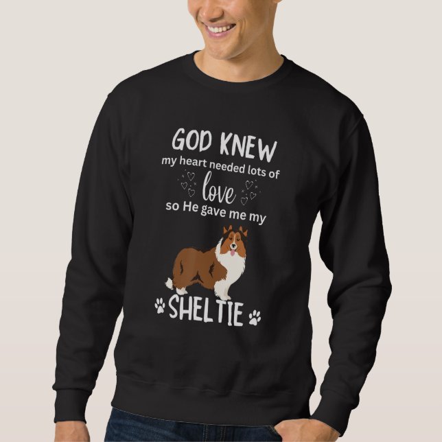 Sudadera God Gave Me My Sheltie Awesome Sheltie Mom (Anverso)