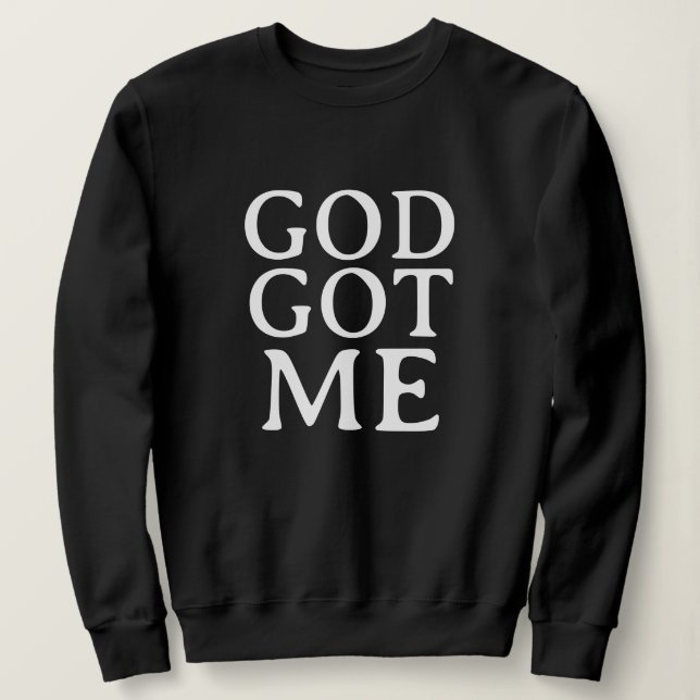 SUDADERA GOD GOT ME CUTE SIMPLE STYLISH MODERN MINIMAL  (Anverso del diseño)