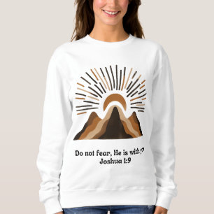 Sudadera God is with you – Joshua 1:9   Boho mountains, min