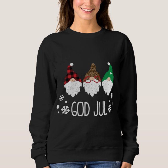 Sudadera God Jul Sueco Merry Christmas Noruega Cuno Gno (Anverso)