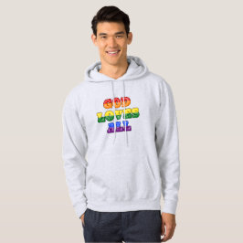Sudadera "God Loves All" Gay/LGBTQIA+/Queer Christian Pride