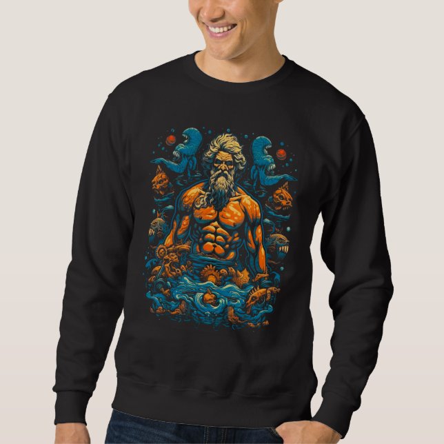 Sudadera God Poseidon Greek Mythology Neptune (Anverso)